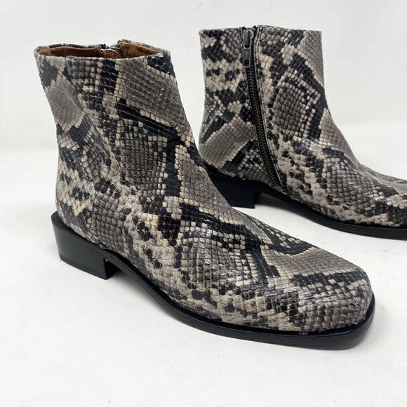 Frye River Snake Zip Booties Black Size 6.5 - Picture 2 of 7